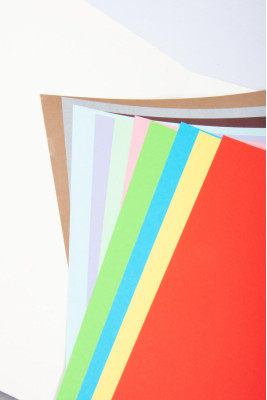 Папір кольоровий, А4, 12 аркушів,12 кольорів, 80г/м2, двосторонній